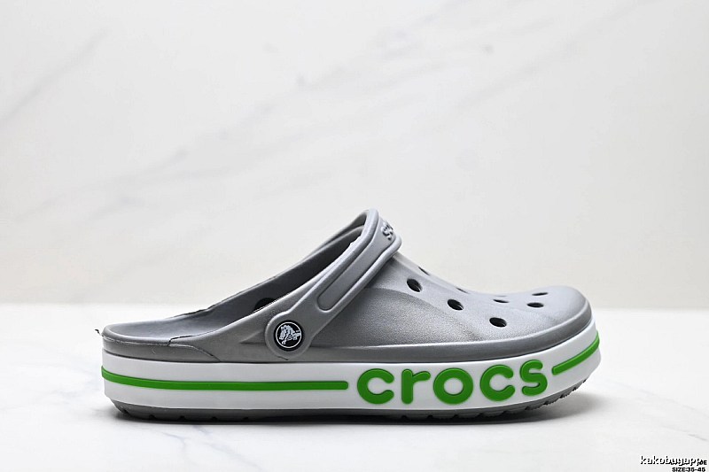 Gray trendy style of Crocs clogs