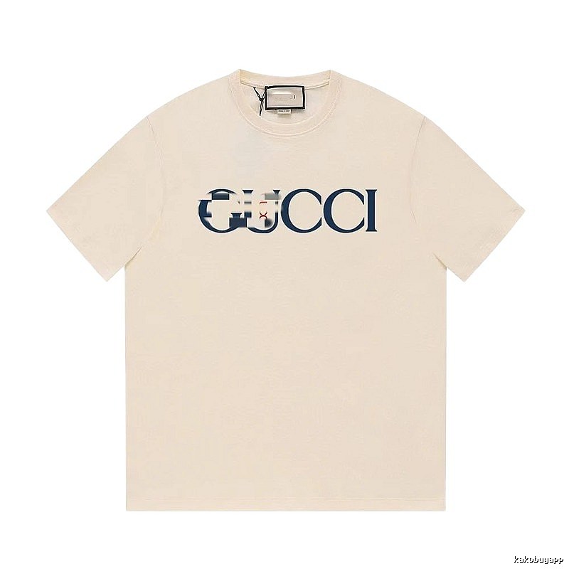 Gucci Classic Printed Casual Style Off-white Short Sleeve T-Shirt
