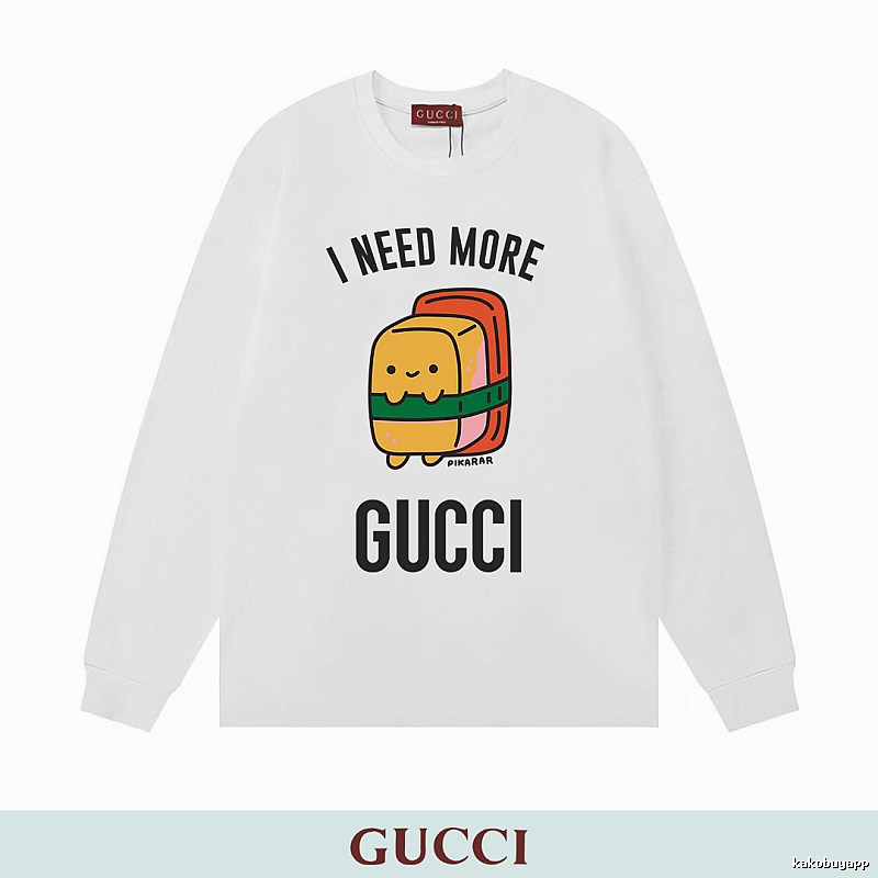 Gucci Long Sleeve Sweatshirt with White Long Sleeve Sweatshirt with