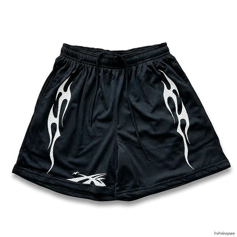 Hellstar Flame Wind Black Shorts