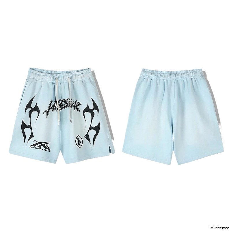 Hellstar Flame Wind Light Blue Shorts