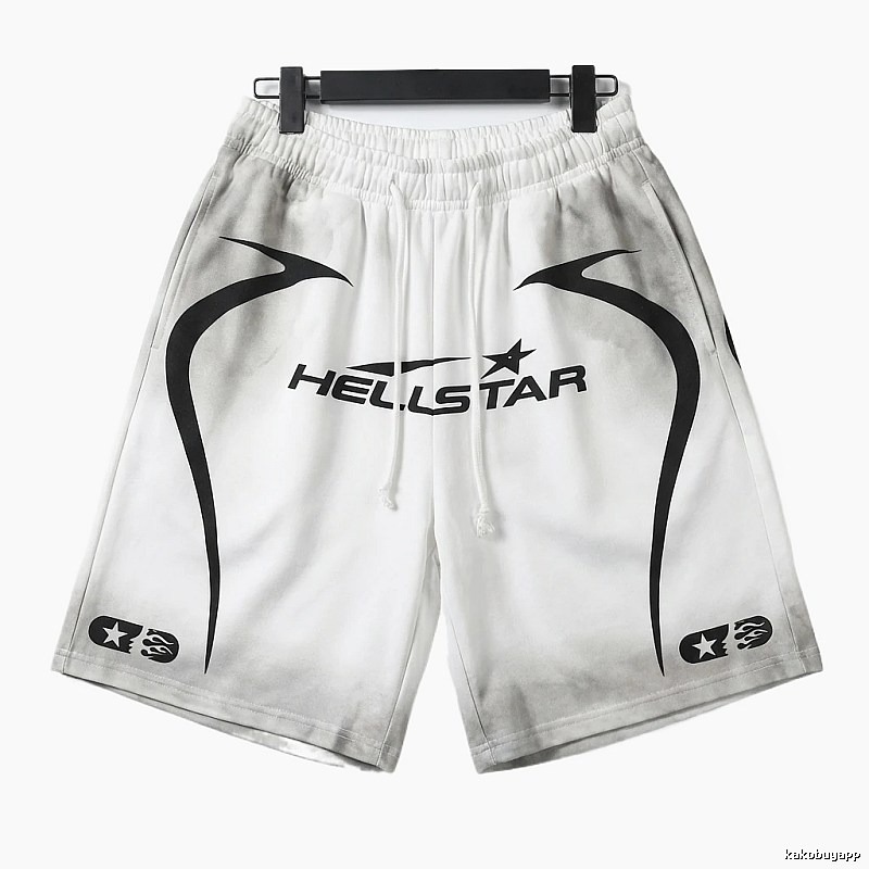 Hellstar Trendy Style White Shorts