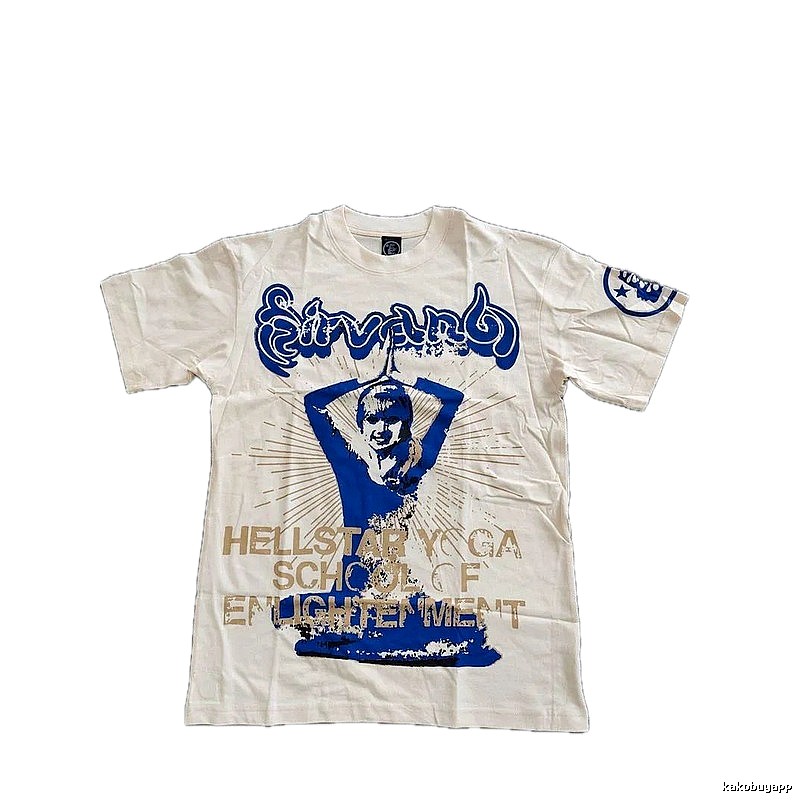 Hellstar Yoga Collection Vintage Style Off-white T-Shirt