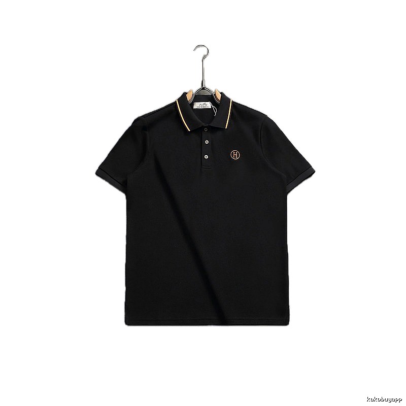 Hermès Classic Wind Black Polo Shirt