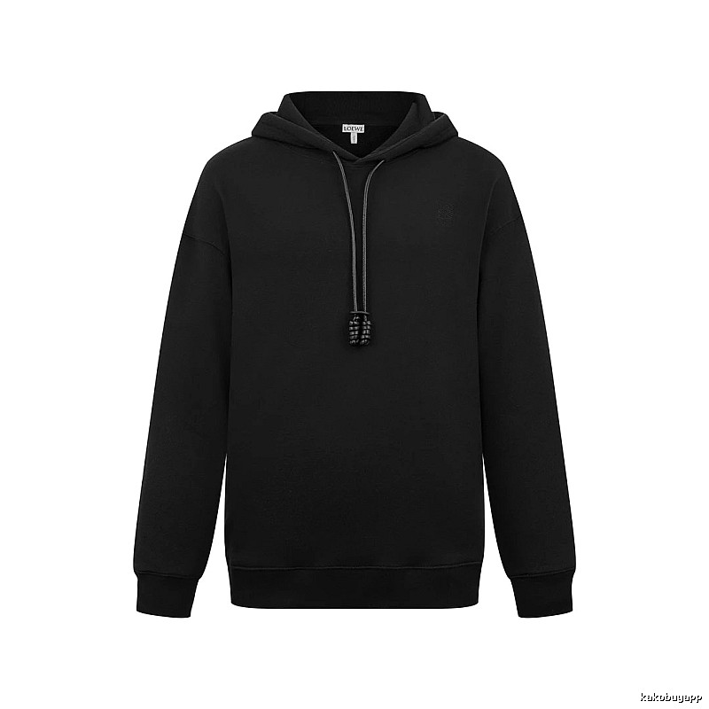 Hoodie with Plain Black Pullover Hoodie with Zip Detail