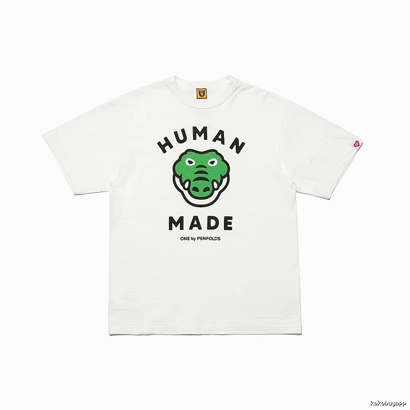 HUMAN MADE Crocodile Print Japanese Streetwear White T-Shirt