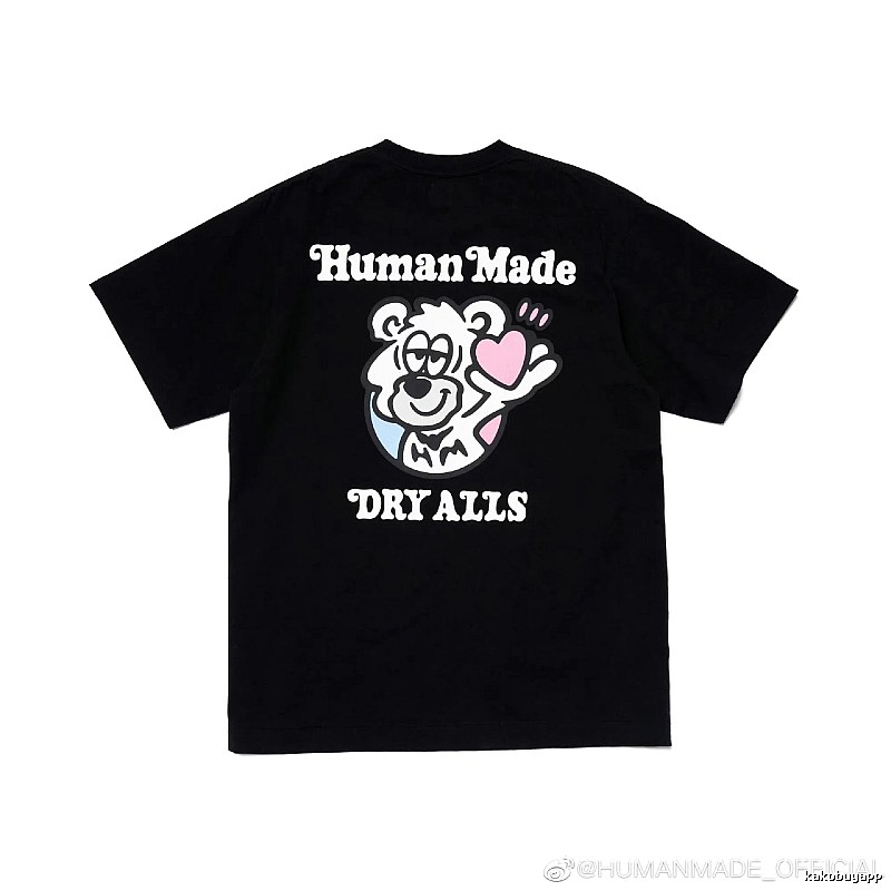 HUMAN MADE EDRYALLS Cartoon Print Black T-shirt