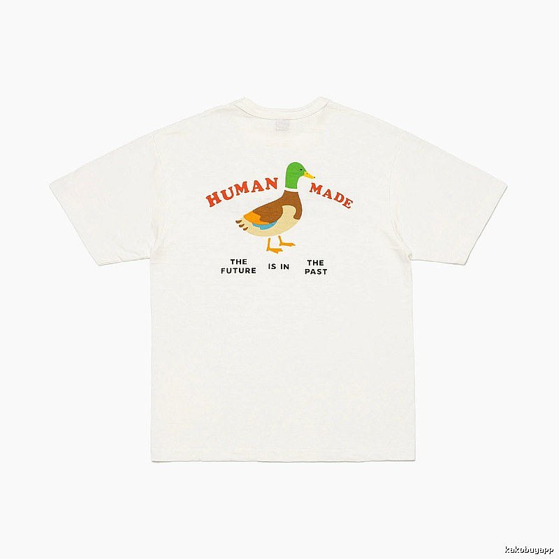 HUMAN MADE Green Duck Print Vintage Off-white T-shirt