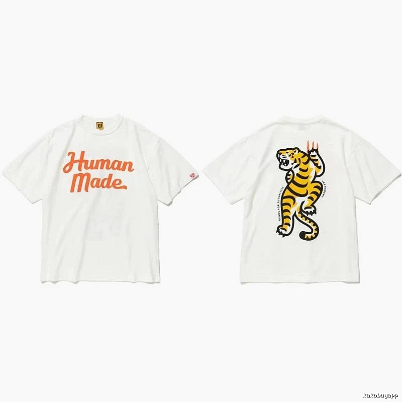 Human Made Monogram Heart logo T-shirt Black Green Human for Casual Outfits