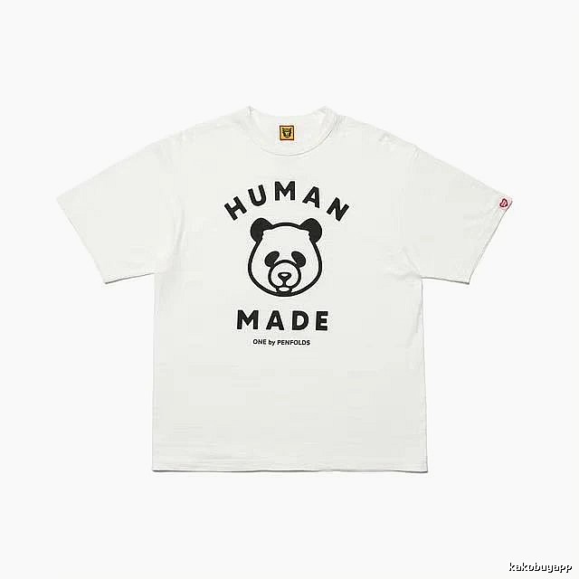 HUMAN MADE Panda Print Japanese Streetwear White Short Sleeve T-Shirt