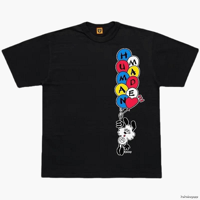 HUMAN MADE Rabbit Balloon Street Style Black T-shirt