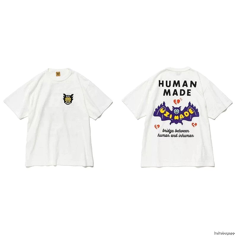Human Made Travel Heart logo T-shirt Black Green Human with Soft Visual Tone