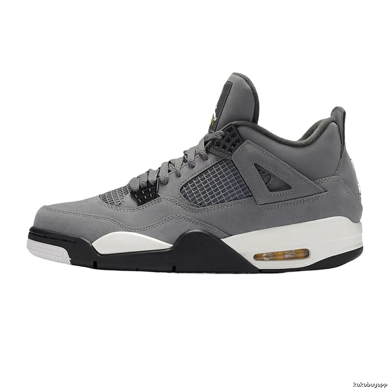Jordan 4 Grey-Black Trendy Sneakers