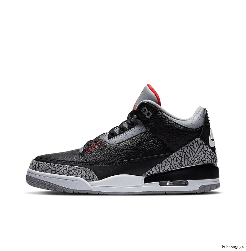 Jordan AJ3 Retro Black and Grey Athletic Shoes