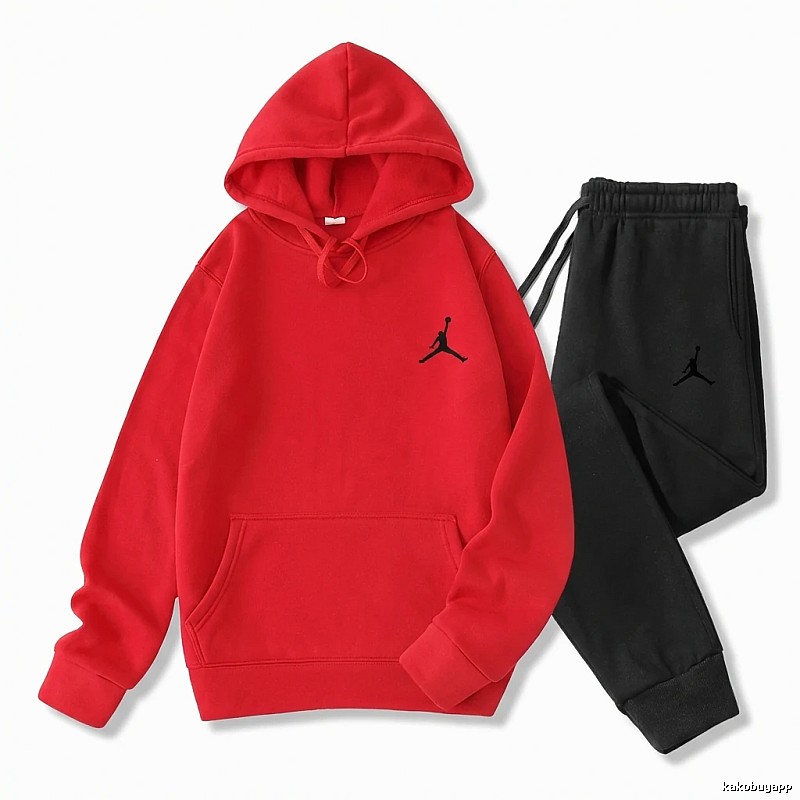 Jordan sporty red and black suit/set/outfit