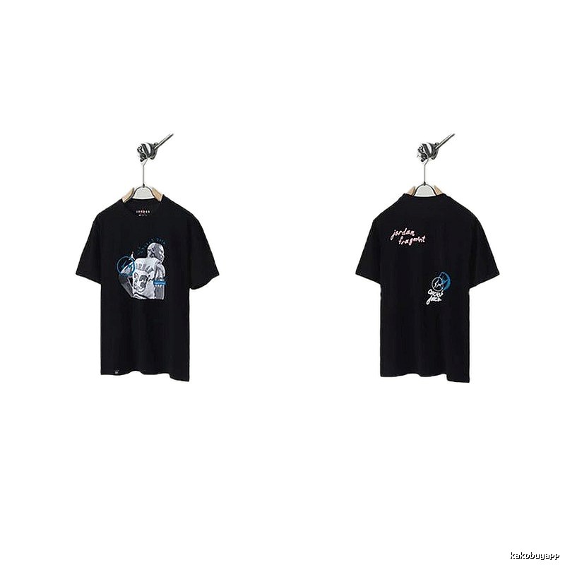 Jordan x TS Co-branded Street Style Black T-shirt