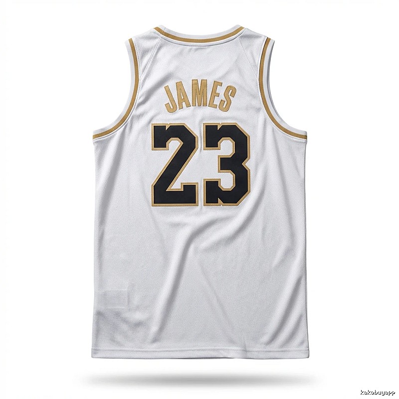 LBJ No. 23 basketball wind white jersey