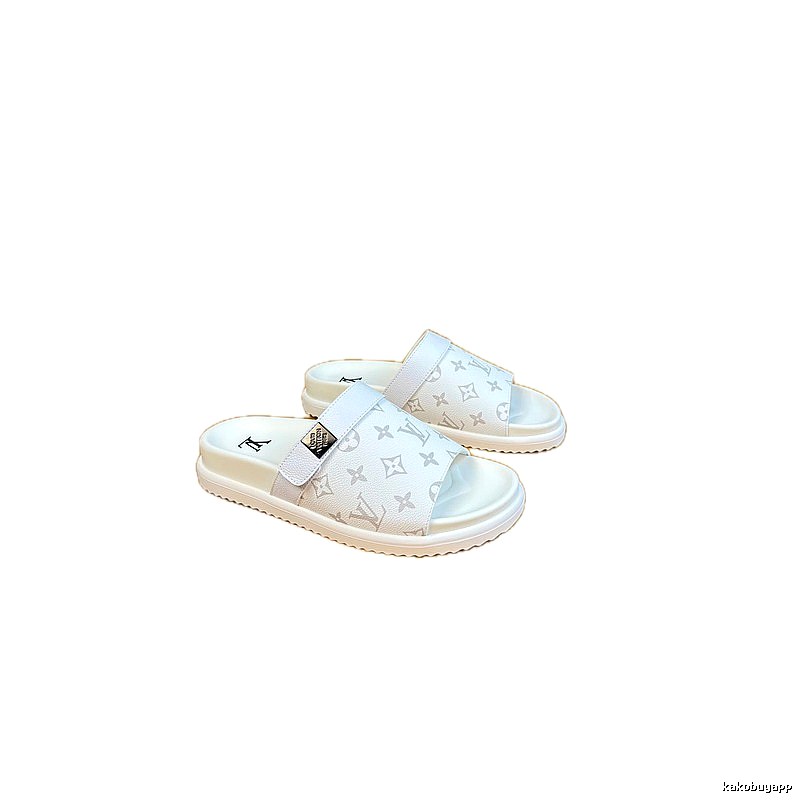 Louis Vuitton Classic Monogram Casual White Slippers