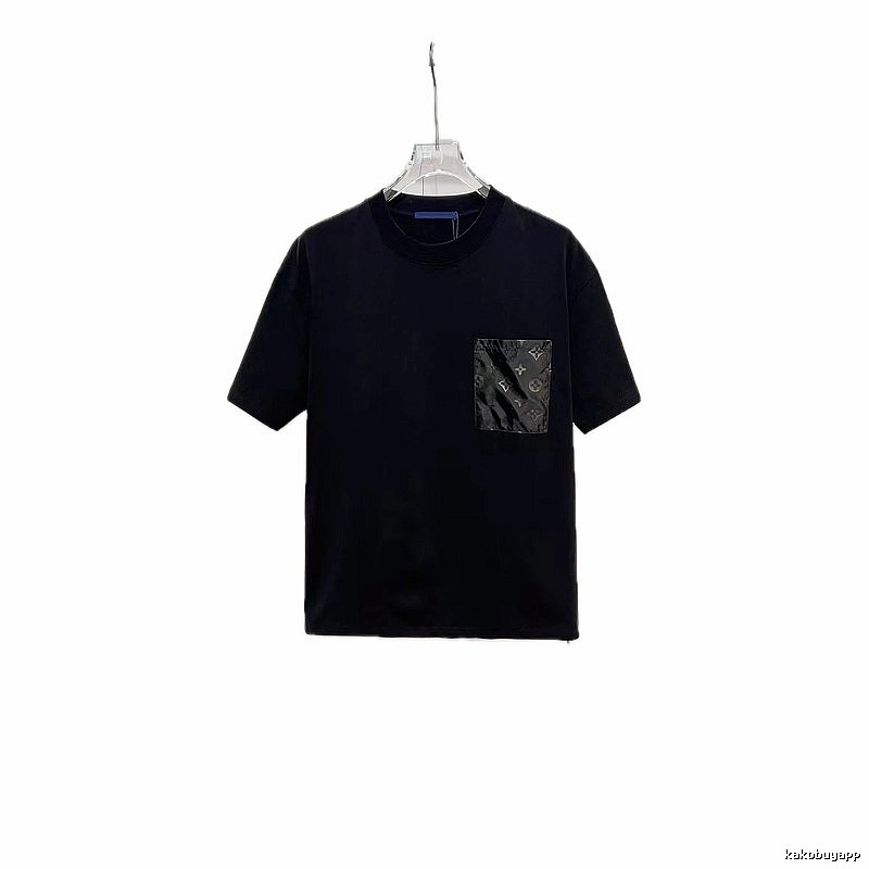 Louis Vuitton Monogram Casual Style Black T-Shirt