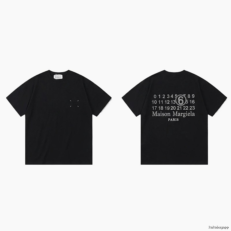 Maison Margiela black T-shirt with digital printing