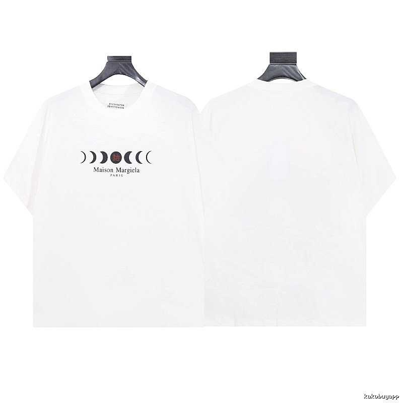 Maison Margiela Lunar Phase Minimalist Style White Short Sleeve T-shirt