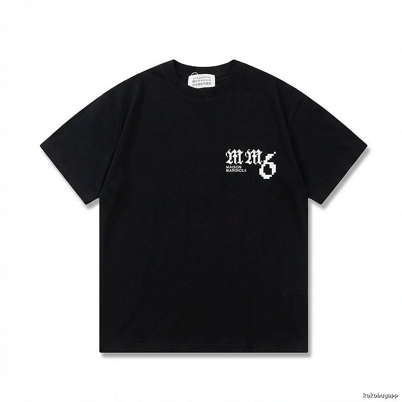 Maison Margiela pixel - style black T - shirt