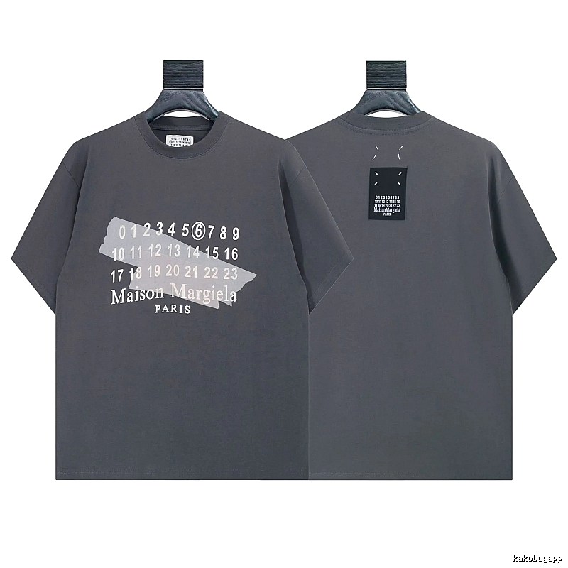 Maison Margiela Trendy Cool Digital Print Dark Grey T-Shirt