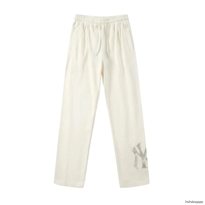 MLB casual style white long trousers