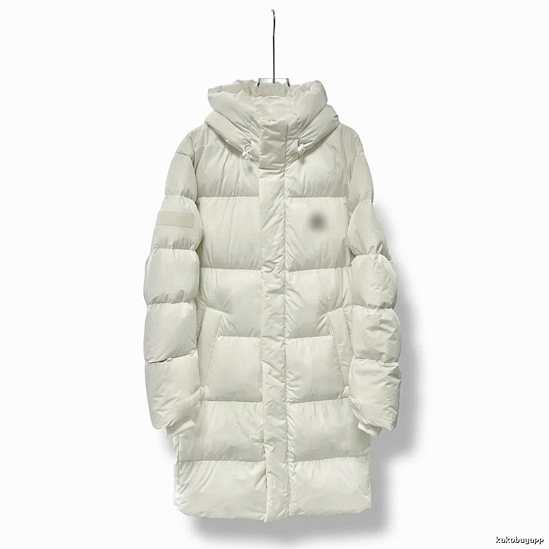MLB long simple style off-white down jacket