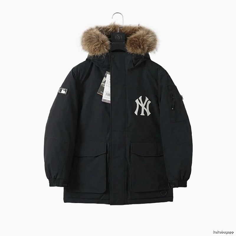 MLB workwear style black down jacket