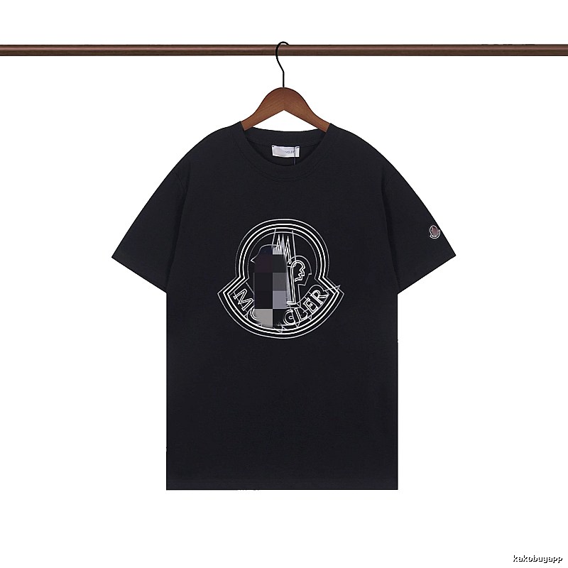 Moncler Classic Logo Casual Black Short-sleeve T-shirt