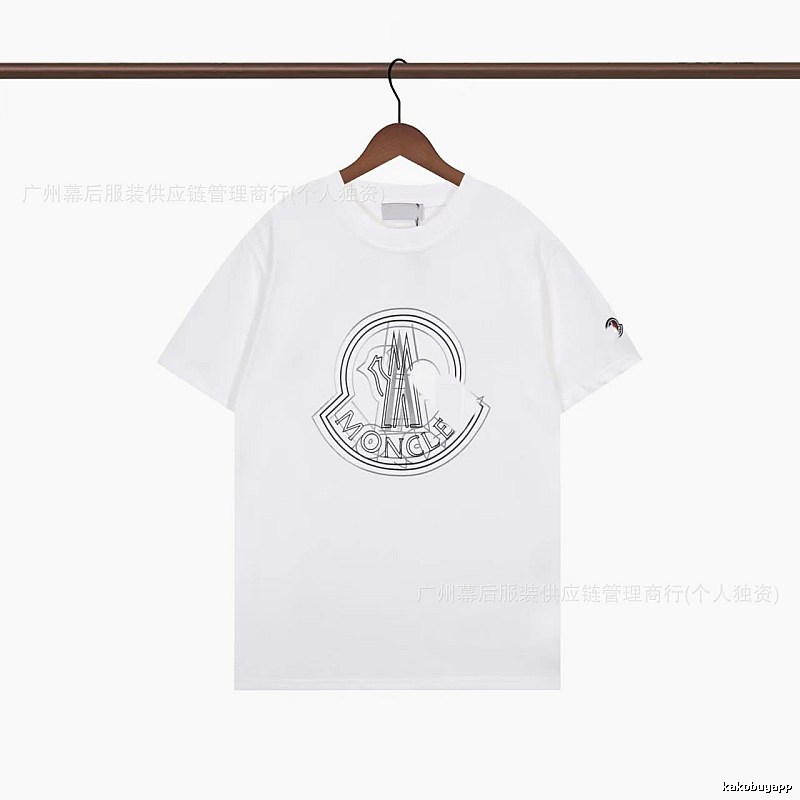 Moncler Large Logo Trendy Style White Short-sleeve T-shirt