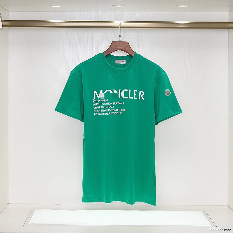 Moncler Letter Print Casual Green Short-sleeve T-shirt