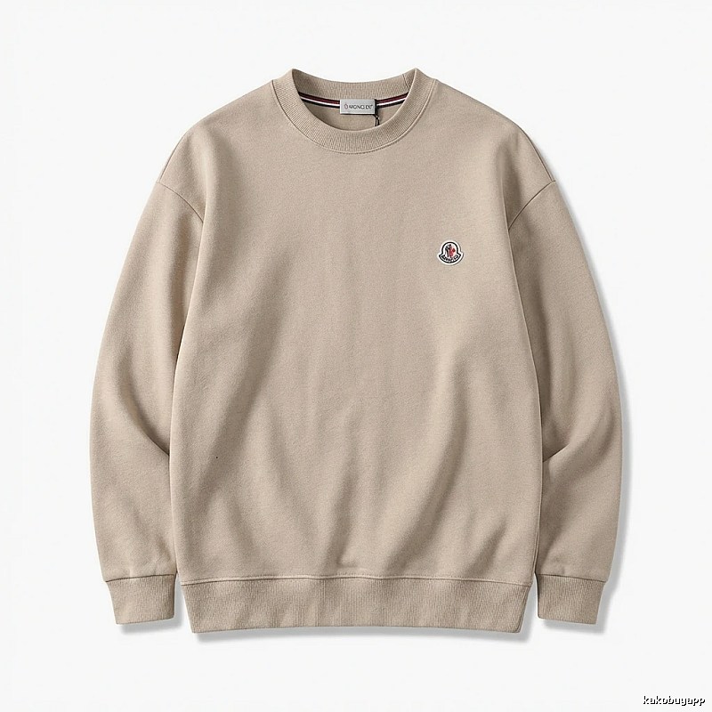 Moncler minimalist style beige sweatshirt