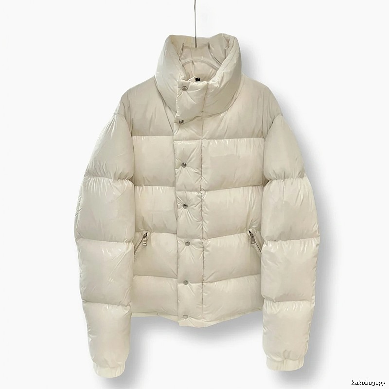 Moncler minimalist style off-white down jacket