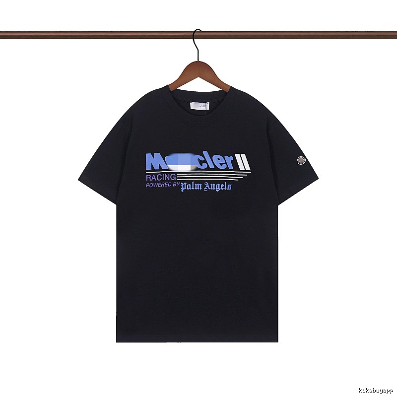 Moncler Racing Co-branded Street Style Black Short-sleeve T-shirt