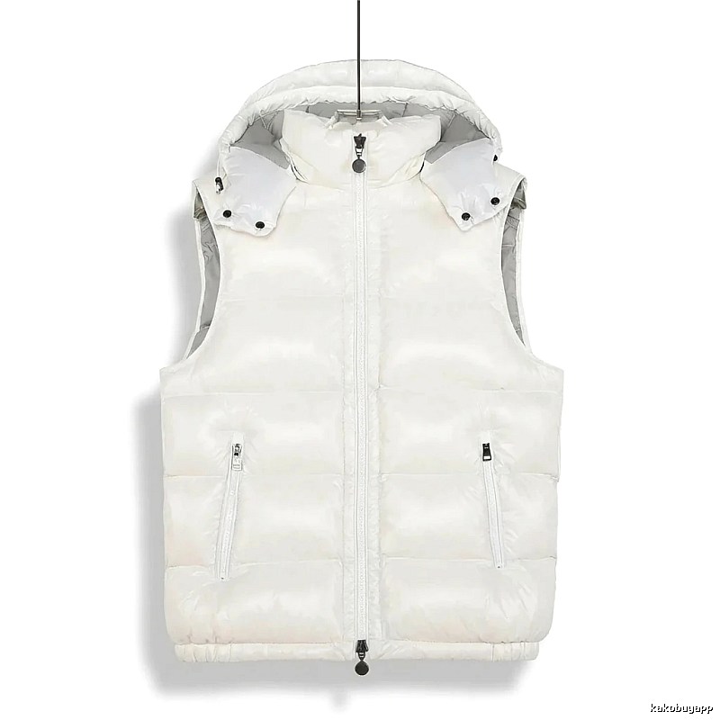 Moncler shiny and fashionable white down vest
