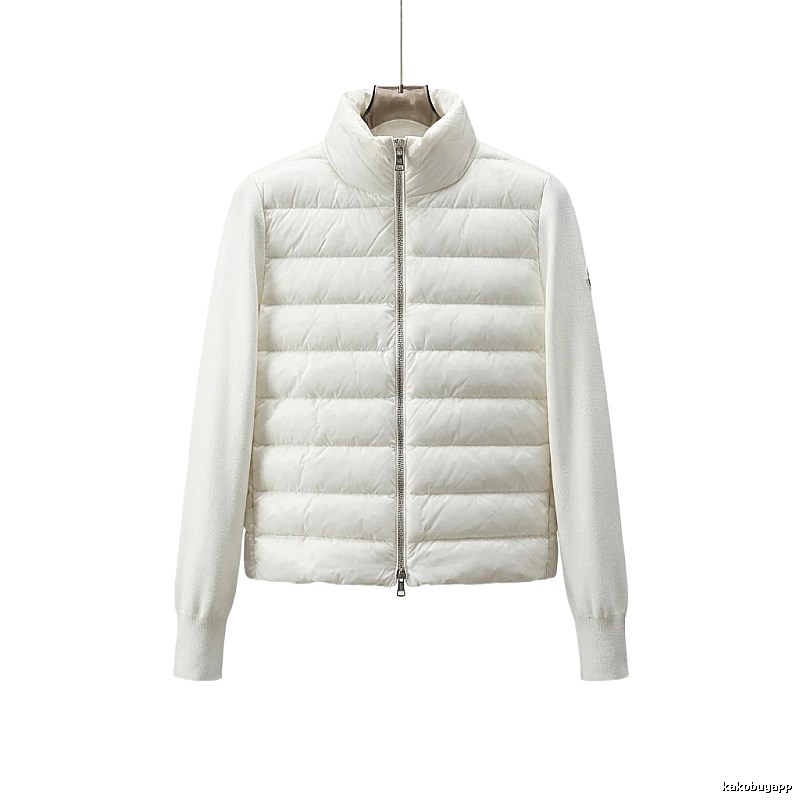 Moncler short stylish white down jacket