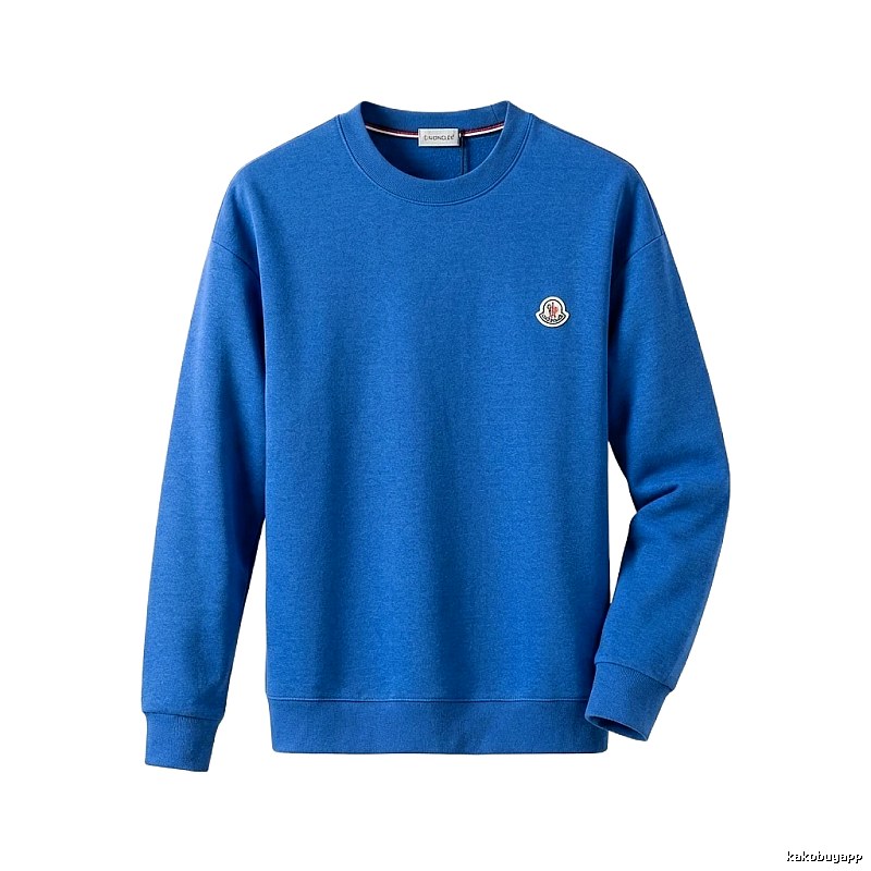 Moncler simple-style blue sweatshirt