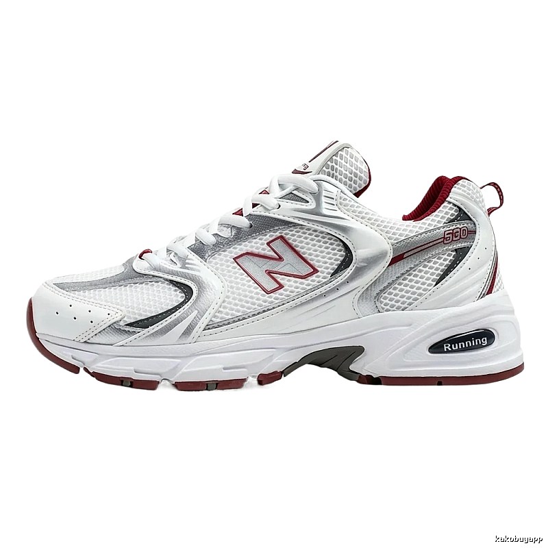 New Balance 530 retro-style red and white sports shoes