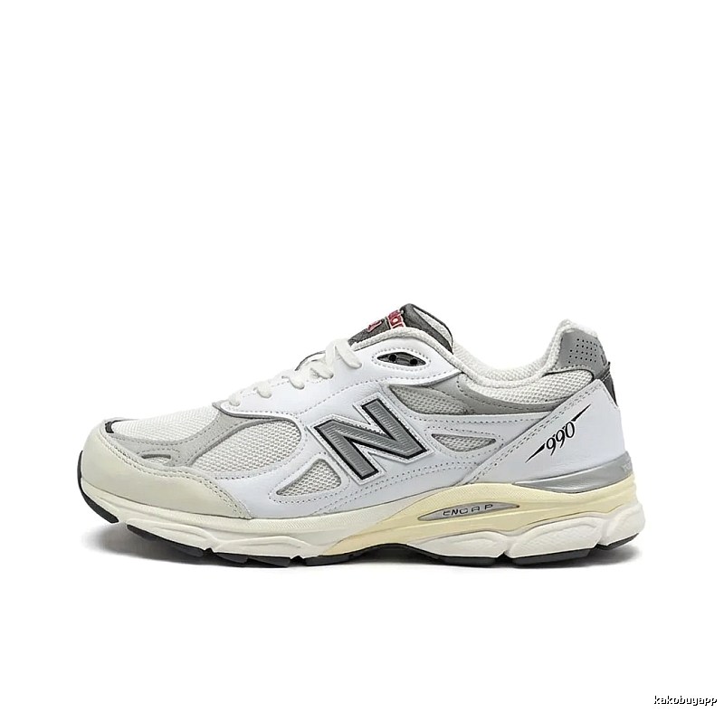 New Balance 990 series retro-style white shoes