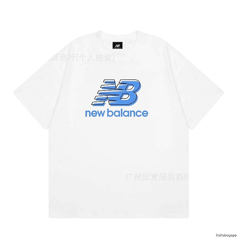 New Balance Casual Printed White Short-sleeve T-shirt