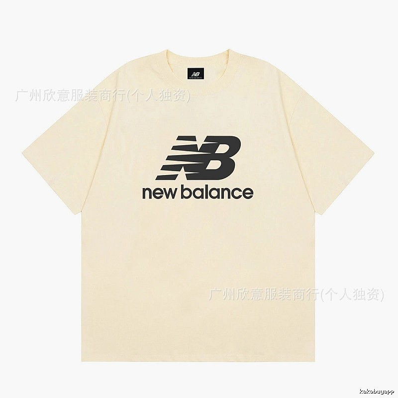 New Balance Classic Casual Style Apricot Beige Short Sleeve T-Shirt