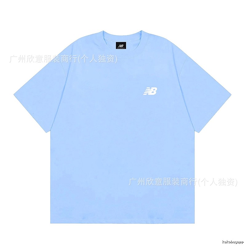 New Balance Classic Minimalist Style Light Blue Short-sleeve T-shirt