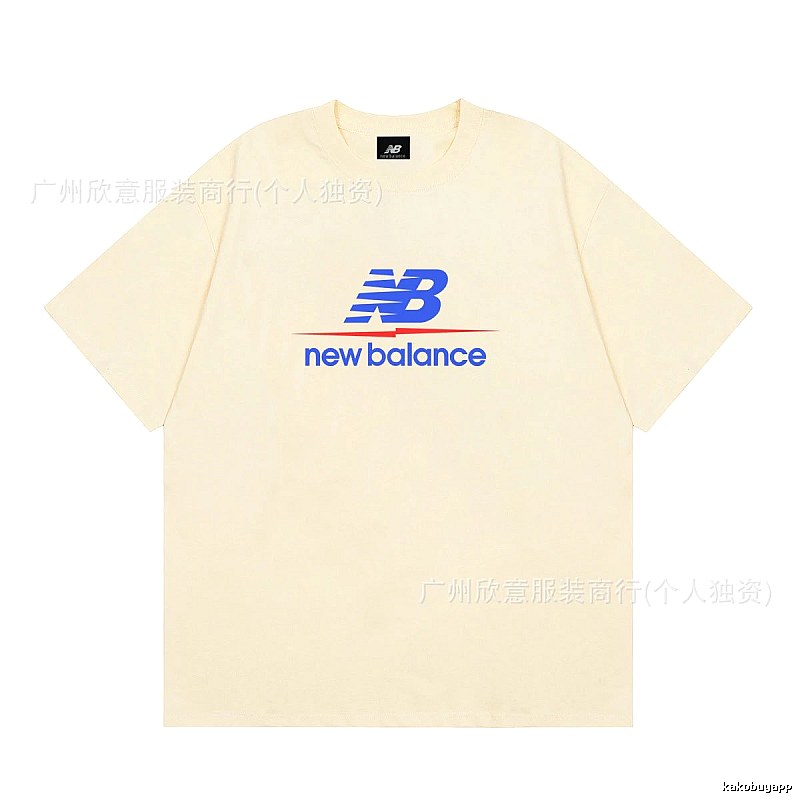 New Balance Printed Casual-style Light Beige Short-Sleeve T-Shirt