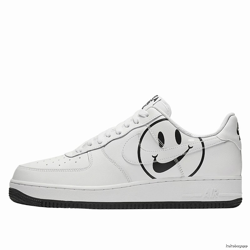 Nike Air Force Smiley Face White Sneakers