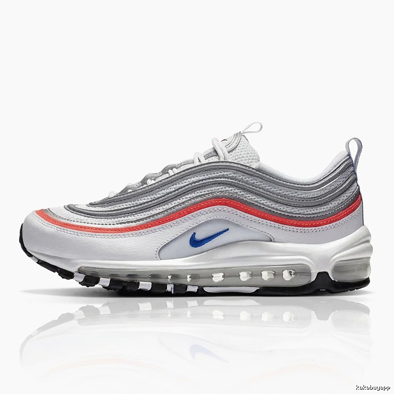 Nike Air Max 97 Trendy Grey-White-Red Sports Shoes
