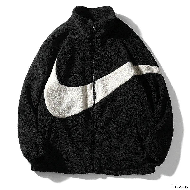 Nike big swoosh trendy black coat