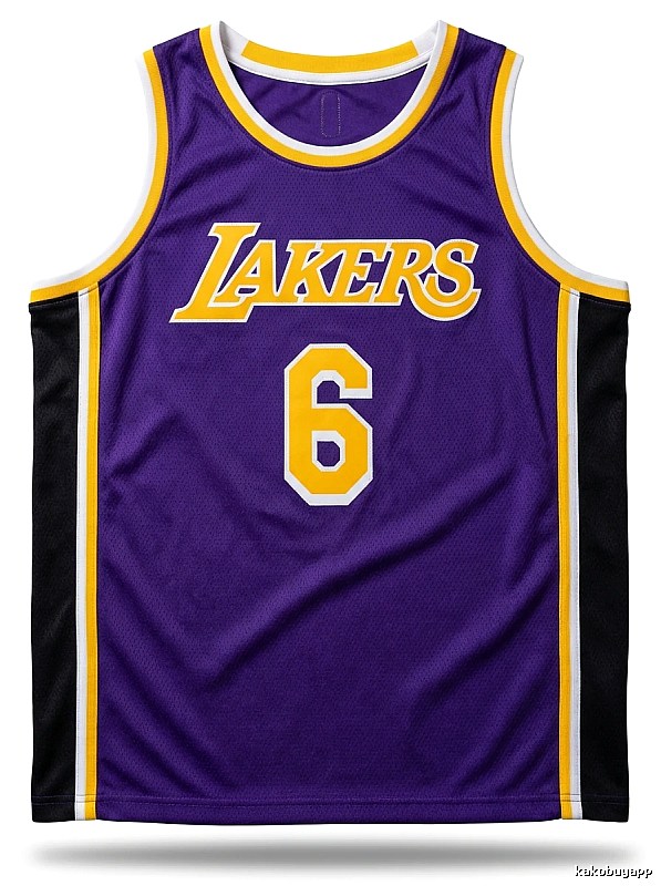 Nike LeBron James purple and gold Lakers jersey
