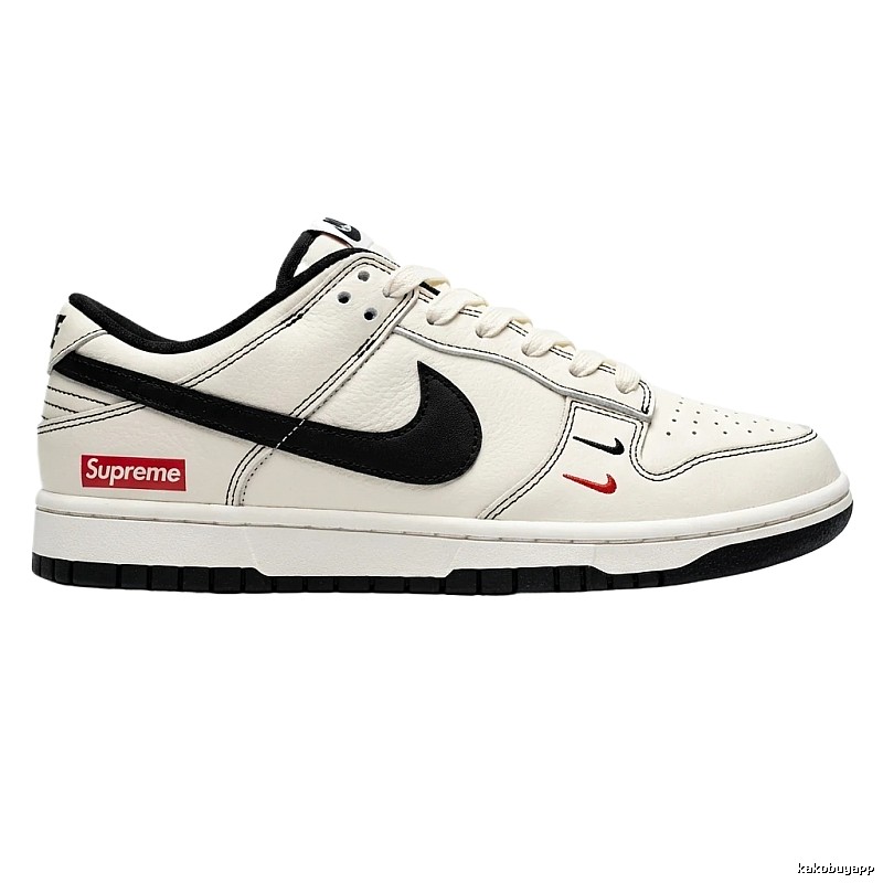 Nike Supreme Black and White Minimalist Style Sneakers